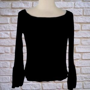 Black sweater with embellished sleeve large
